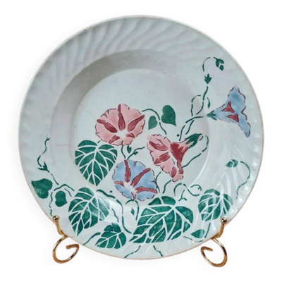 Assiette creuse ancienne Gien – modèle floral