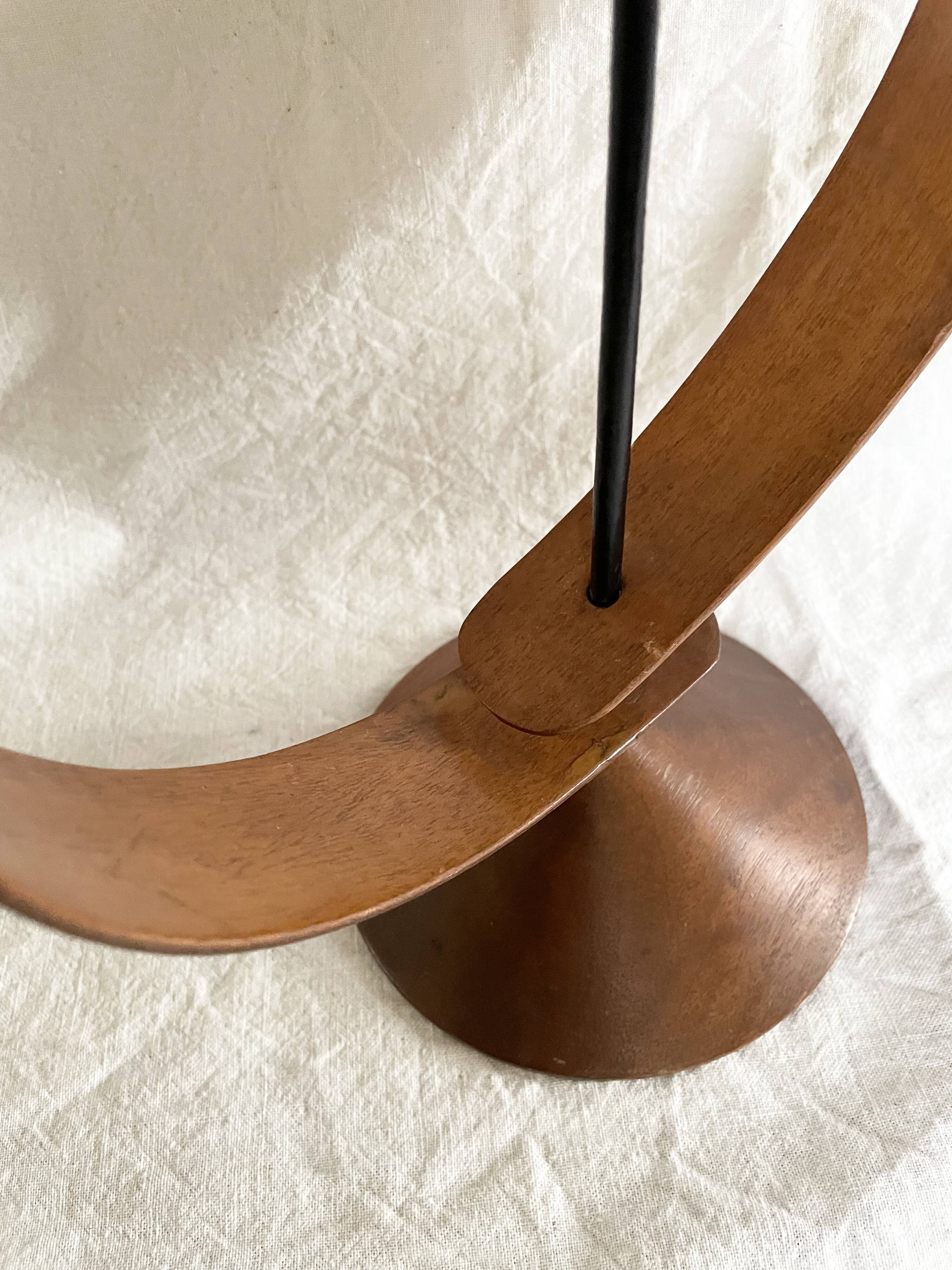 Danish teak candle holder