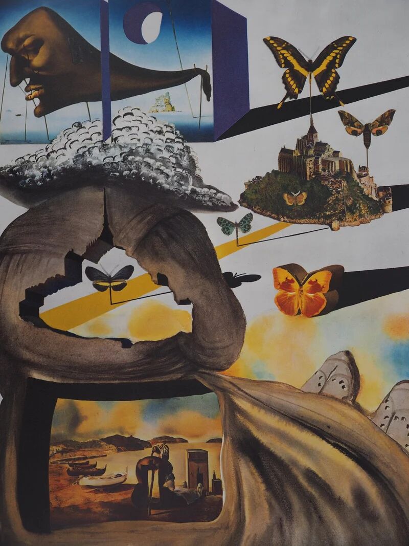Salvador Dali: Normandy, SNCF (Butterfly Suite small model), original signed lithograph