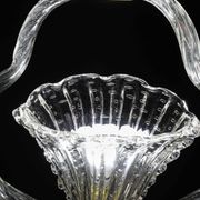 Charming Ercole Barovier Art Deco Chandelier, 'Bullicante' Glass Murano, 1940s