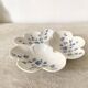 Pillivuyt porcelain 3-compartment dish, blue flowers