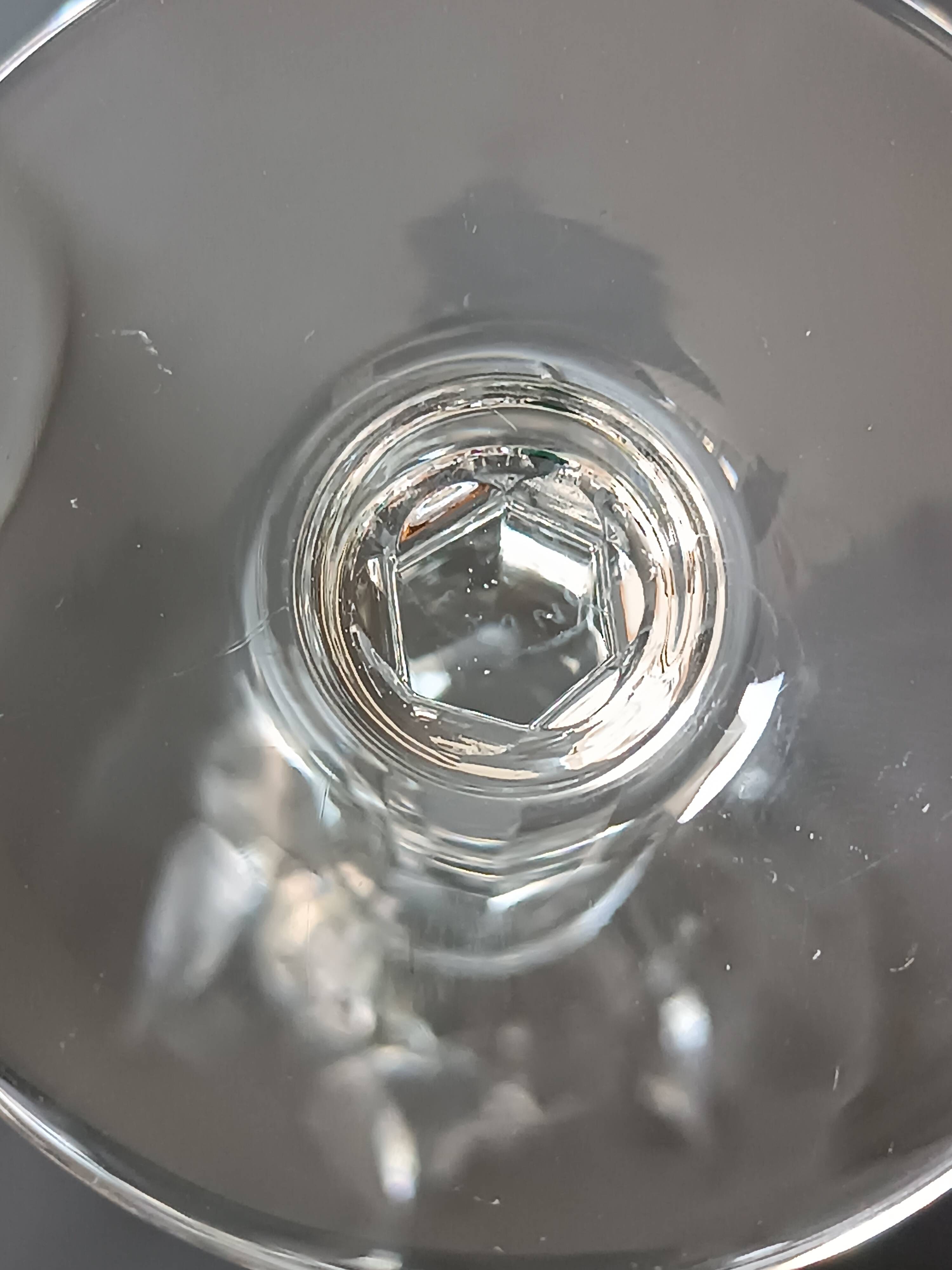 6 crystal stem glasses Cerdagne service Saint Louis vintage