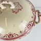 Ironstone soup tureen Creil & Montereau, "Admiral" model, red, 19th century.