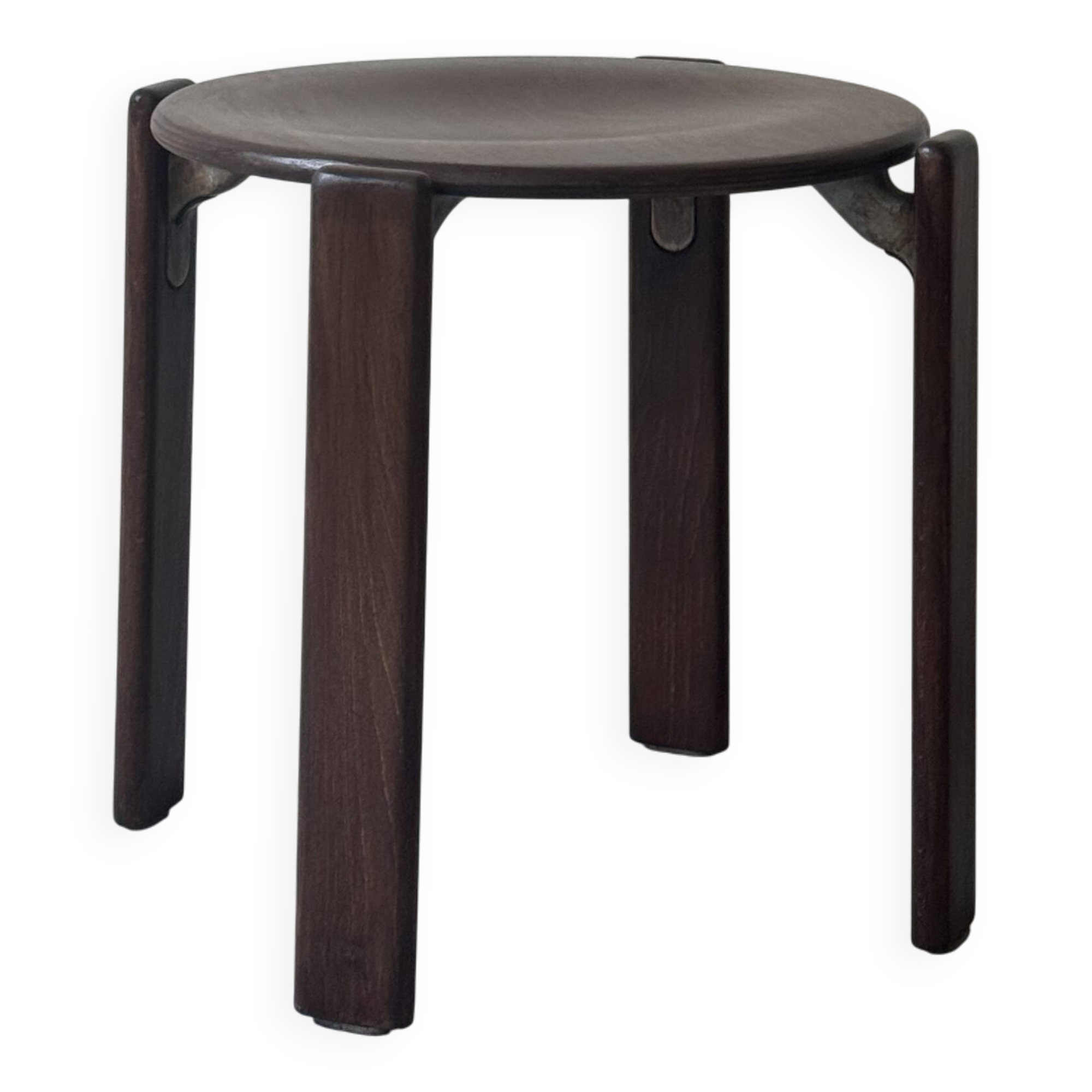 Tabouret, table d'appoint en bois de hêtre  Bruno Rey, Suisse 1970