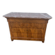 Commode Louis-Philippe en ronce de noyer avec marbre rosé – XIXe siècle