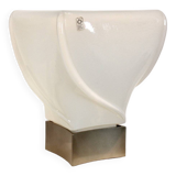 Leucos table lamp, handmade, limited edition in white opalescent glass