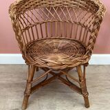 Small wicker armchair for children