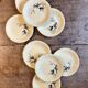 Set of 8 vintage dessert plates, Tulipe by Céranord