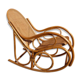 Adult rocking rattan bamboo and caning 60s