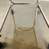 Kaymet dessert trolley in smoked glass and anodised aluminium, 1980s.