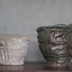 Pair of signed glazed stoneware vases, plant pot, cache-pot.