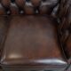Canapé Chesterfield 3 places en cuir de vache de style anglais