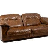 Maison De Sede. Two-seater sofa in buffalo leather. 1970s.