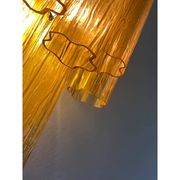 Applique murale contemporaine bicolore ambre "Tronchi" dans le style Venini