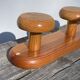 1980 pine wood wall coat rack