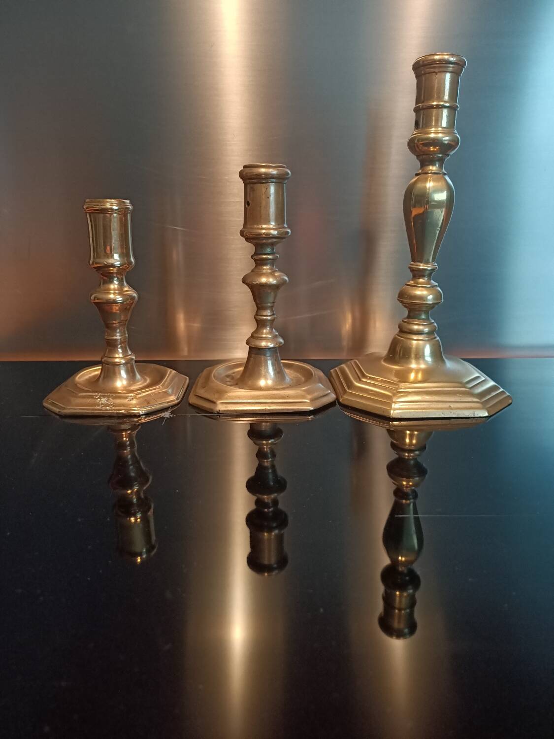 18th century bronze candle holder