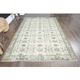 1970s Vintage Turkish Handmade Wool Beige Oversized Area Rug 208x295