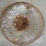 Ceiling light glass gilding style XIX