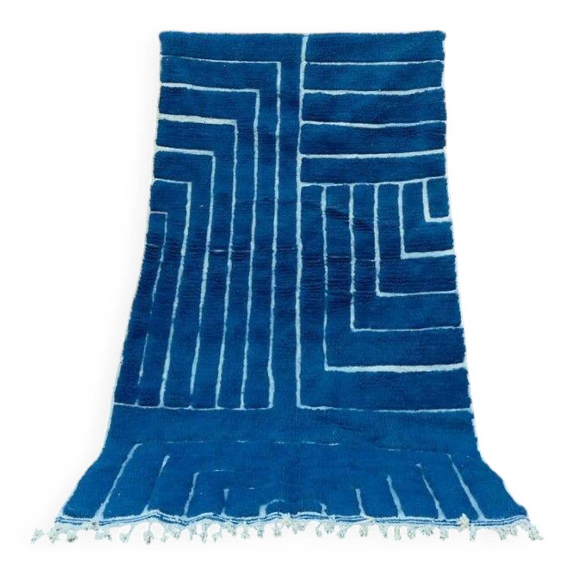 Handmade Berber rug, Beni Ouraine style, traditional, size 140 x 260 cm