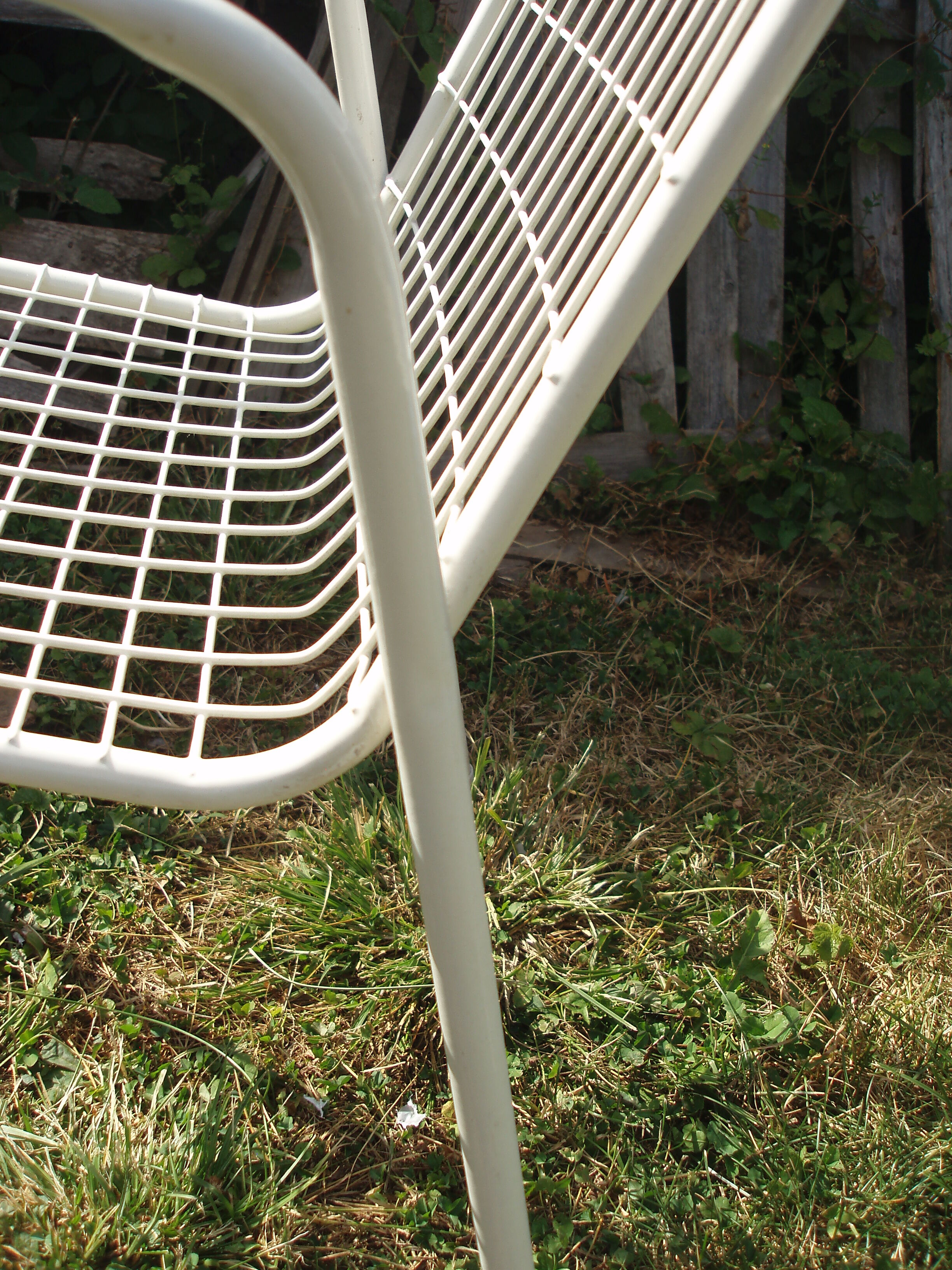 Three emu armchairs model italian vintage iron and rilsan
