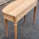 Louis XV extendable round dining table renovated in raw solid wood
