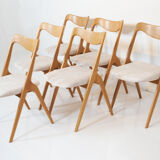 Ensemble de 6 chaises en chêne par Albin Johansson & sons 1960
