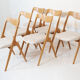 Set of 6 oak chairs by Albin Johansson & sons 1960