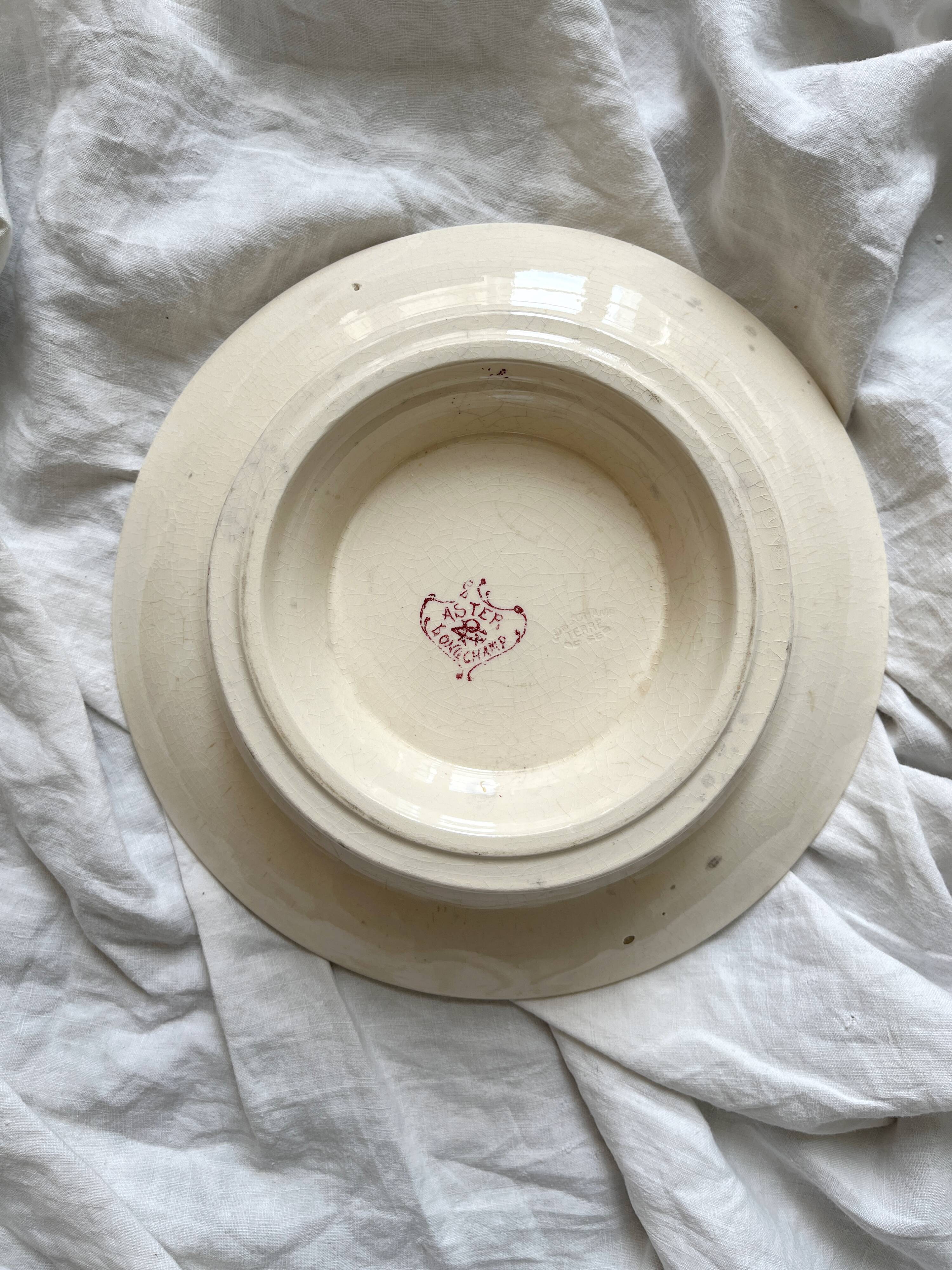 Low iron clay compote bowl "Aster" Longchamp