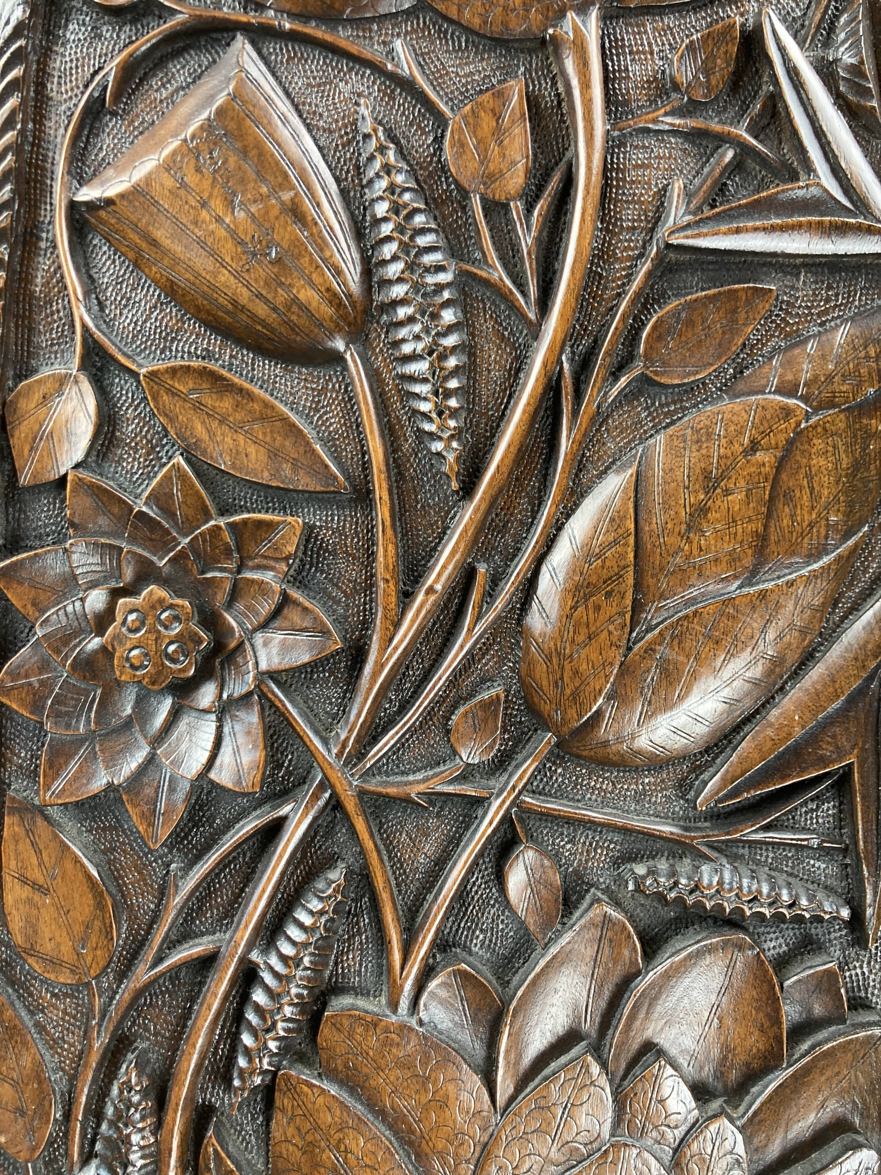 Arts and crafts hand carved pedestal, England ca 1880