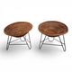 Pod Chairs – Pair of Rattan/Wicker Lounge Chairs on Metal Frame, 1970