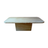 Beige Italian travertine coffee table