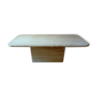 Beige Italian travertine coffee table