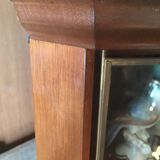 Wall display case for collection or other in wood, glass and brass
