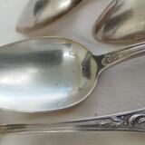 12 large silver-plated spoons