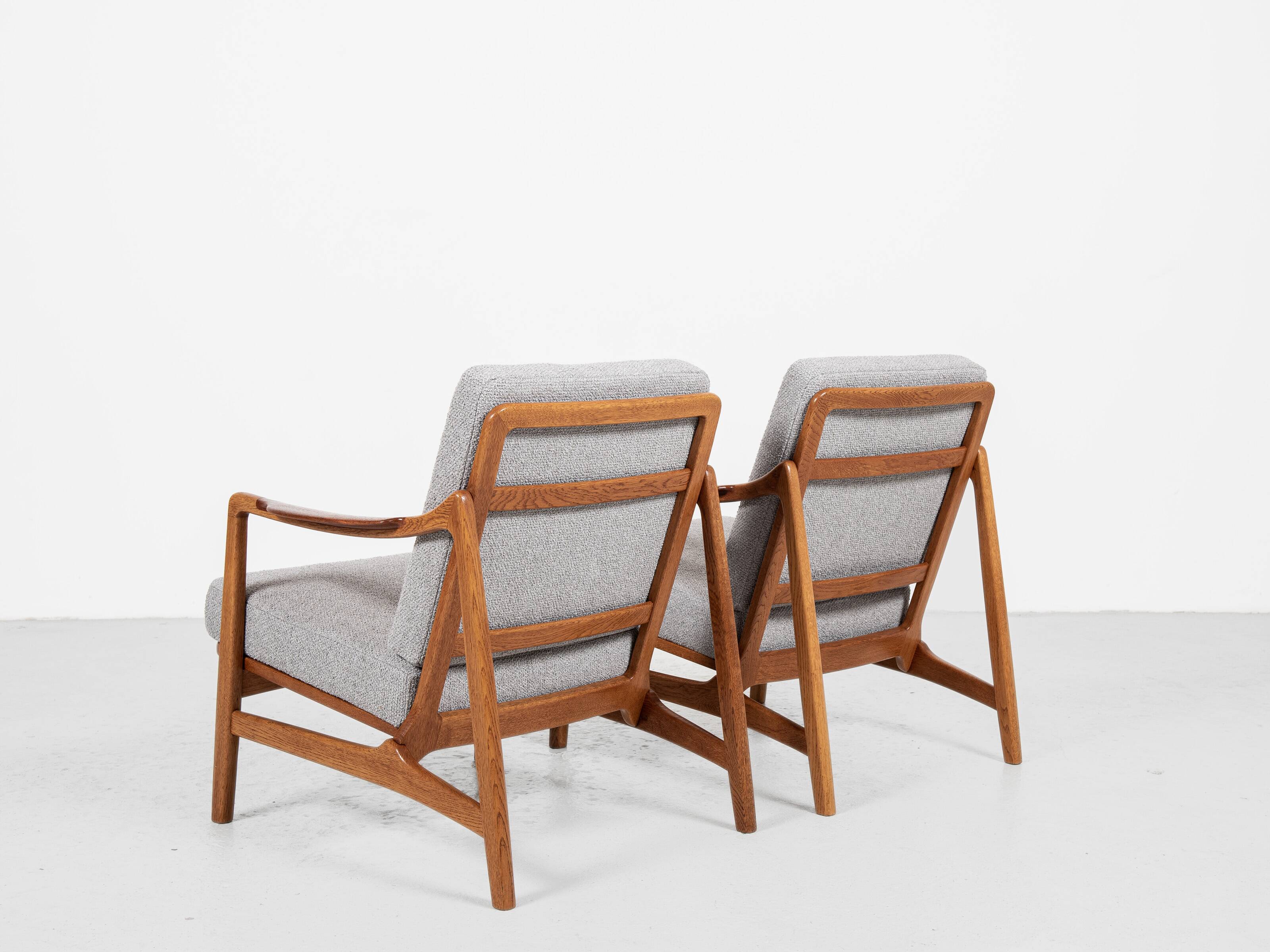 Midcentury Danish sofa set in oak and teak by Tove & Edvard Kindt-Larsen for France & Daverkosen - w