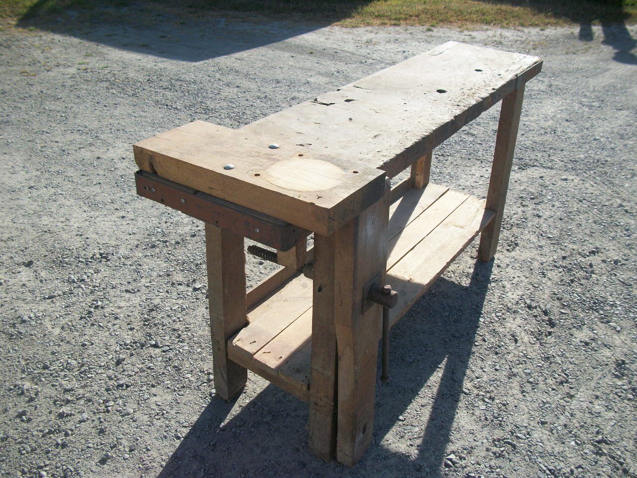 Oak and coniferous workbench