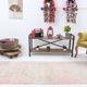 3x11 dusty beige & brown vintage runner rug