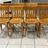 Set of 8 vintage 1960s bistro chairs
