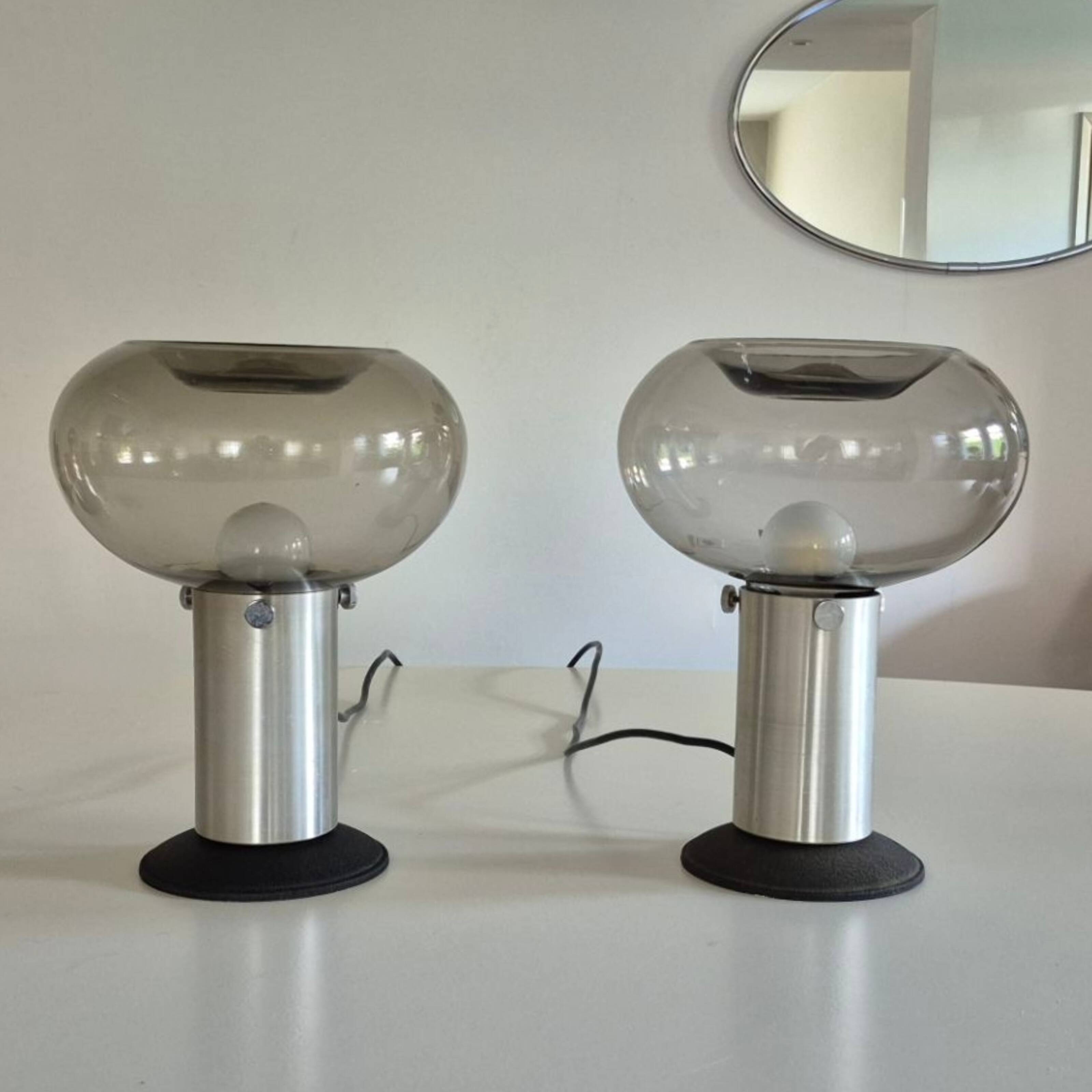 Set of 2 space age lamps by Süssmuthglas, Germany 1960s