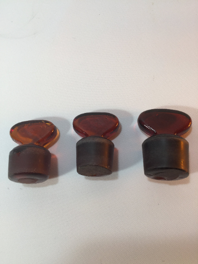 Lot of three pharmacy flasks