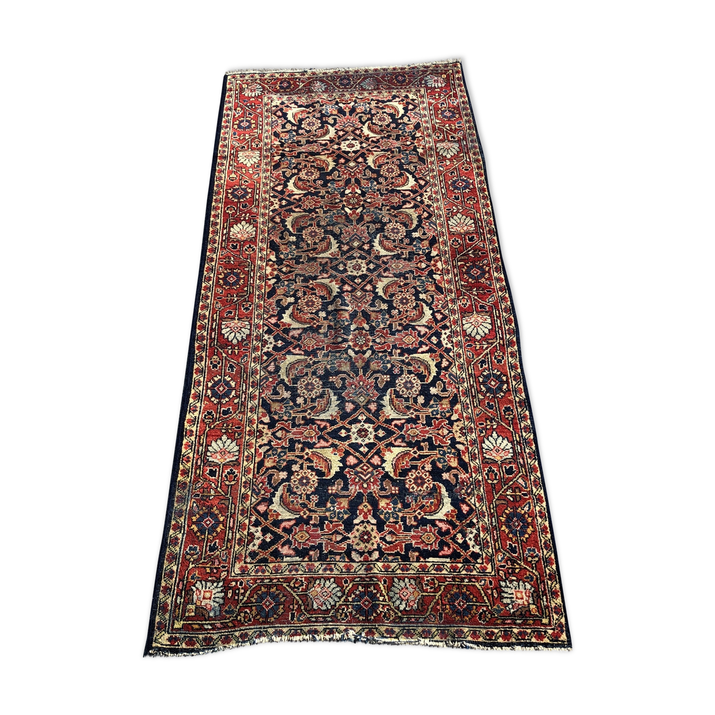 Oriental carpet iran persian Ancient MALAYER : 1.12 X 2.80 M