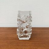 Brutalist Bubble Glass Vase by Josef Schott for Smalandshyttan, Mid-Century Swedish, 1960s