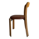 Chaise Bruno Rey en bois et cuir