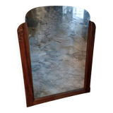 French Art Deco walnut mirror – sculpted wall mirror from the 1920s in France