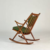 Danish teak rocking chair by Frank Reenskaug for Bramin 60s midcentury
