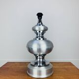 70s space age lamp, chrome and brushed aluminum