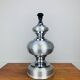 70s space age lamp, chrome and brushed aluminum