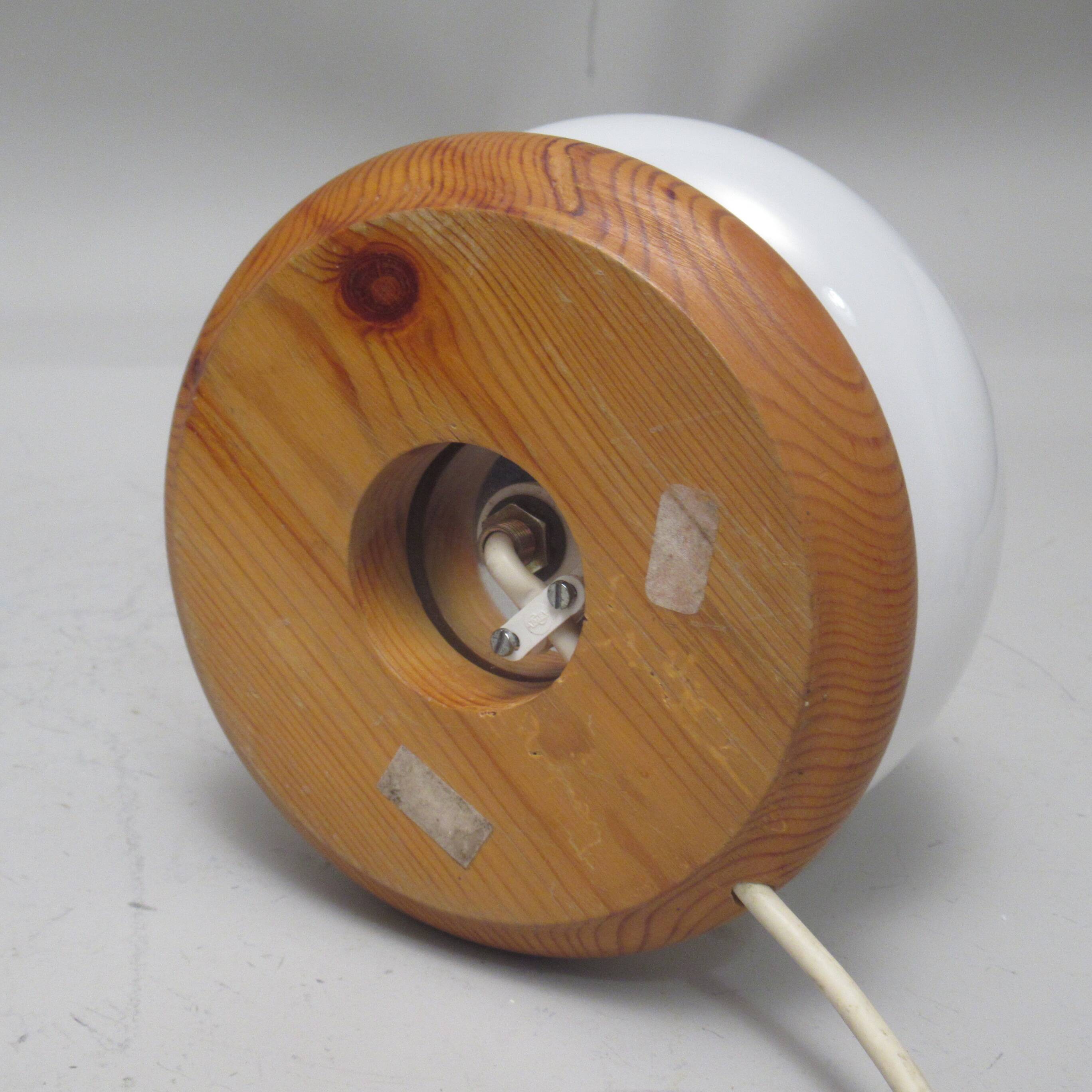 Cosmo Designs 1970s pine base globe lamp