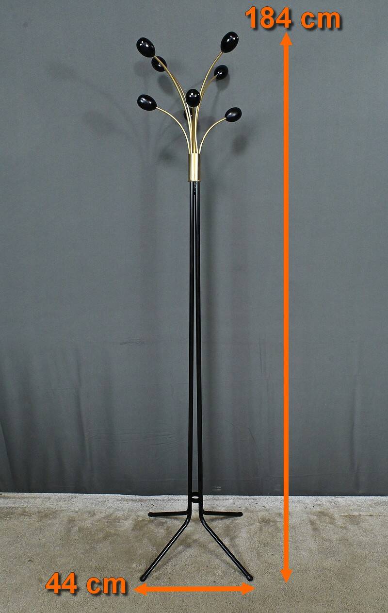 Coat Rack in Lacquered Metal, Italian Design – 1960