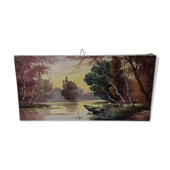 Oil painting country landscape